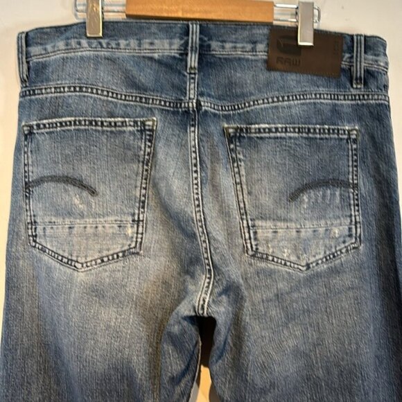 RAW men’s triple A straight jeans size width 36/ length 34 - Picture 8 of 15